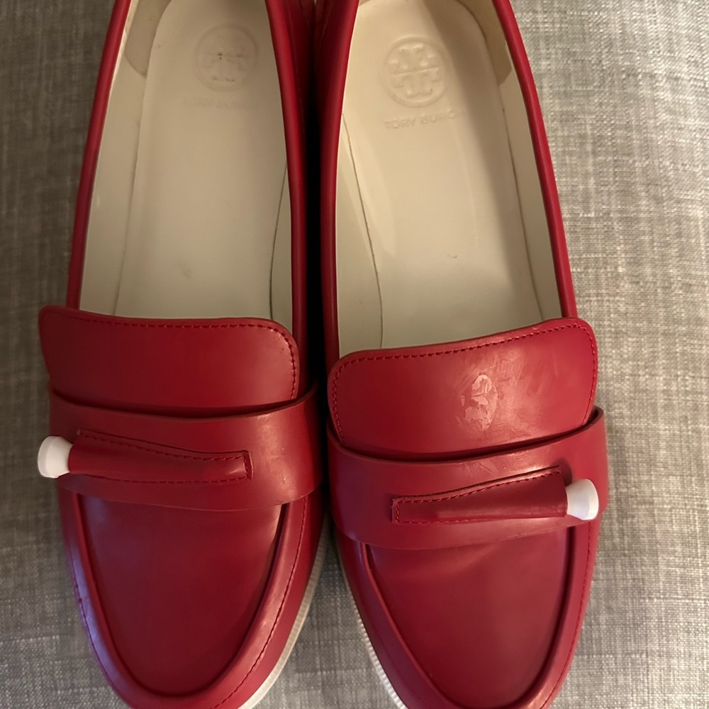 Tory Burch red golf tee shoes size 8.5